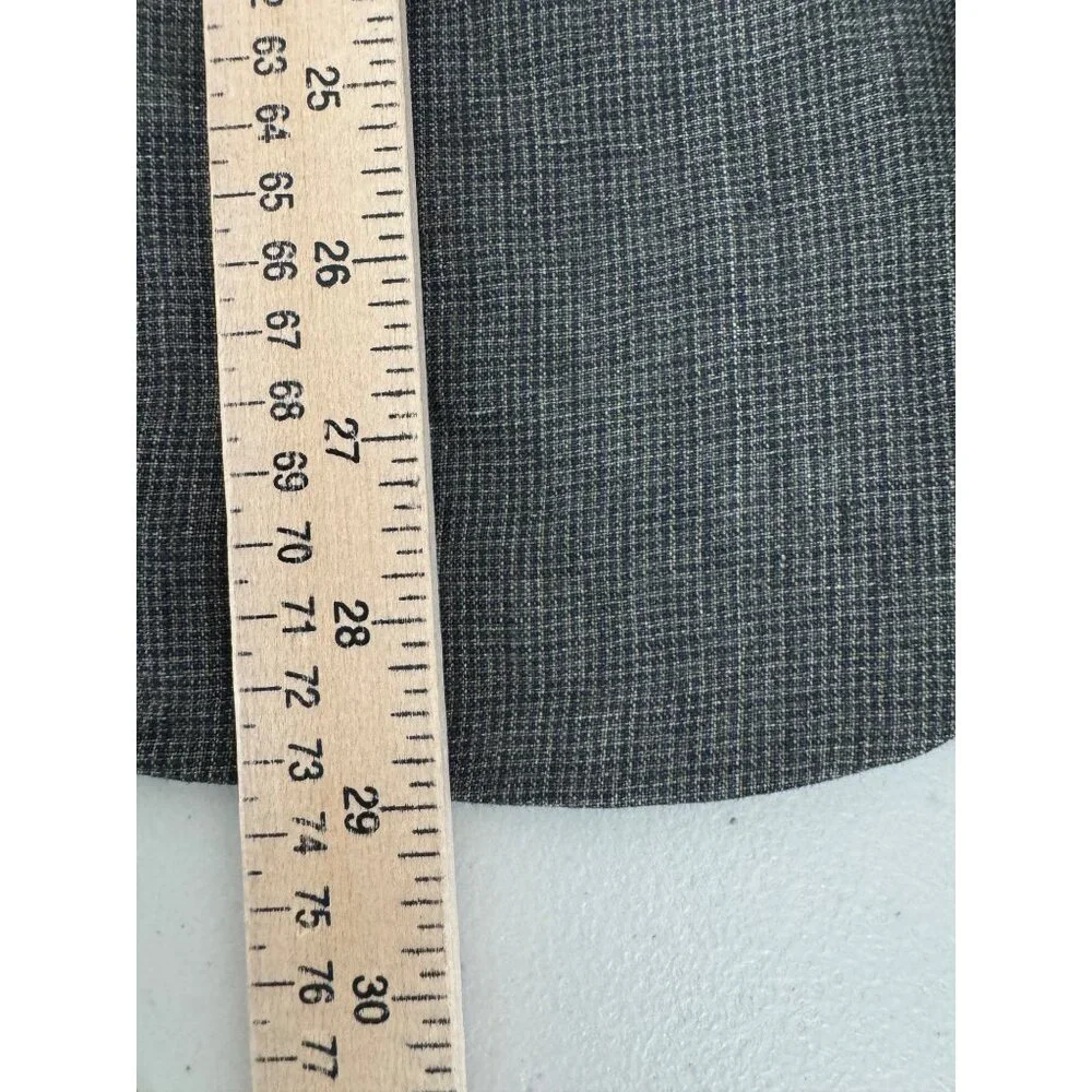 Zara 100% Linen mens plaid 2 button blazer tailored‎ office sz 38 (M)